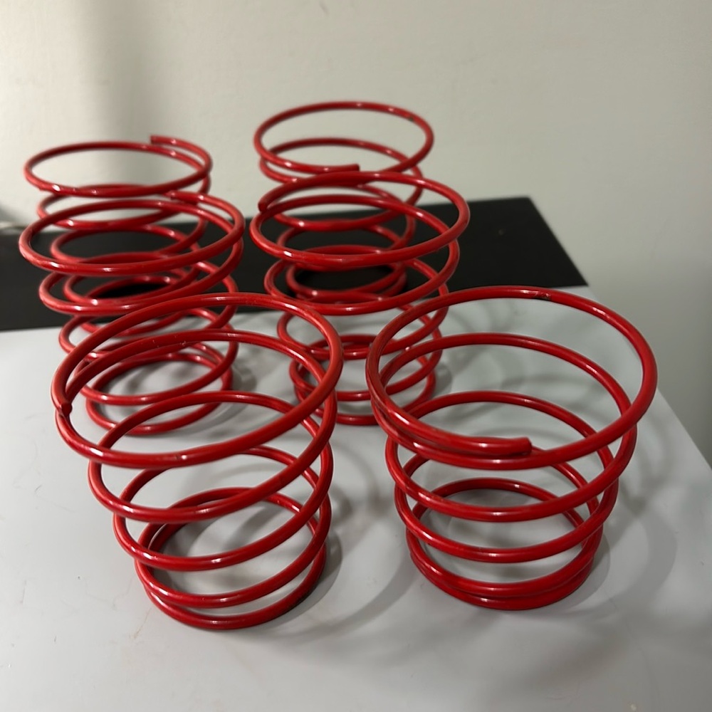 Vintage 6 Coil Spiral Stackable Cup Holders Made in Italy